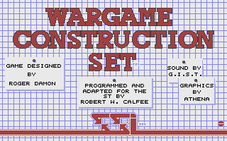 Wargame Construction Set title screen for Atari ST